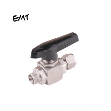 Shanghai EMT One Piece Gas Pneumatic 1/8 to 3/4 and 3 to 12mm General Instrumentation Compression Ball Valves Needle Valves